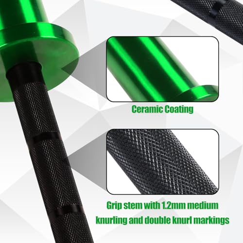 Kids Barbell 5LB Mini Barbell Bar 4ft for Beginner Women & Kids Weighted Bar, Compatible with 2-Inch Weight Plates, for Strength Training Gym Weight Lifting - color: Black&Green