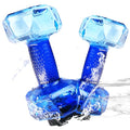Water Weights for Pool Exercise Set of 2, Aquatic Exercise Dumbbells with Non-slip Handle, PE Materials Water Dumbbell Aerobics for Water Aerobics Weight Loss - color: Blue