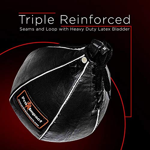 Leather Speed Bag – Rapid Rebound Pear-Shaped Punching Ball with Durable Latex Bladder for Boxing, MMA & Home Gym - color: Black, size: XS - 5"x7"