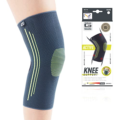 Neo-G Knee Compression Sleeve for Sports - Breathable, Lightweight, Elastic Knee Sleeve for running, Compression Knee Sleeve for knee pain, Meniscus Tear, Sprains, Strains, Injury Recovery - M - size: Medium: 13.4 - 15.0 IN
