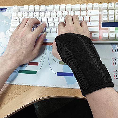 NuCamper Wrist Brace Carpal Tunnel Right Left Hand for Men Women, Night Wrist Sleep Supports Splints Arm Stabilizer with Compression Sleeve Adjustable Straps,for Tendonitis Arthritis Pain Relief - size: Large/X-Large (Pack of 1), style: Left Hand-Beige
