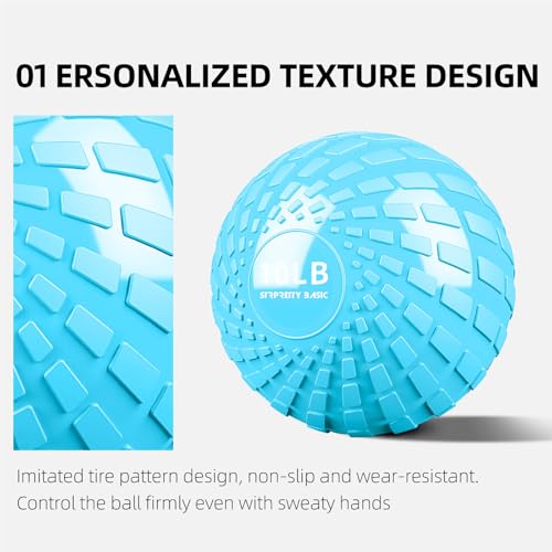 Medicine Ball 8, 10 lbs Slam Ball Weighted Balls for Exercise Strength and Crossfit Workout - color: Dynamic Green, size: 10 LB