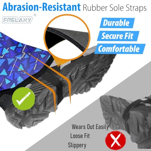 Frelaxy Ultralight Trail Gaiters, Low Shoe Gaiters for Hiking and Running | Breathable fabric, Wear-resistant design, Hypalon underfoot strap, Blocks rocks, mud, dust, Secure fit - color: Blue