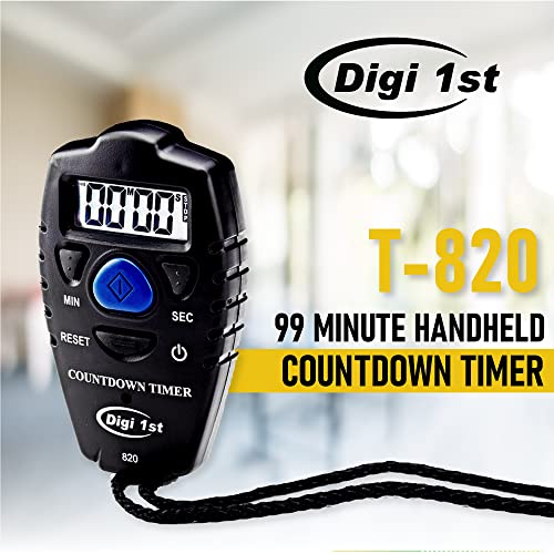 T-820 99 Minute Handheld Countdown Timer Black