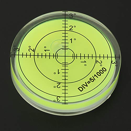 Generic 60mm Round Level Bubble, Crystal Clear ABS Acrylic Measuring Tool with Scale, for Camera Platform Balance Electronic Scale Horizontal Calibration