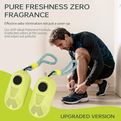 Effective Shoe Odor Absorber, 2 Pack Natural Shoe Odor Eliminator, Last 3 Years, Sneaker Deodorizer Absorbers for Clean Footwear, Chemical-Free Shoe Odor Remover-More Effective Than Baking Soda