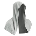 Sukeen Cooling Hoodie Towel, Absorbent Quick-Drying Cooling Towels for Neck and Face, UV Sun Protection Cooling Neck Wraps Sport Head Cooling Towel Hot Weather - color: Grey