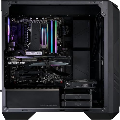Cooler Master HAF 500 Pro Bundle – PC Case + PSU + CPU Cooler, High Airflow ATX Mid-Tower PC Case with Dual 200mm ARGB Fans + Hyper 212 Halo CPU Air Cooler + MWE 650W Gold Power Supply