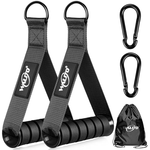 WALITO Exercise Handles, Replacement Cable Machine Attachments for Home Gym Equipment, Pulley System, Pilates, Resistance Bands, Strength Trainer, Heavy Duty Working Out Handles - color: Black