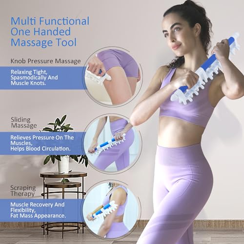 Strict Fascia Massage Tool Large Myofascial Release Blaster Tools for Tighten Skin Lymphatic Drainage Trigger Point Deep Tissue Shoulder, Back，Psoas,Thighs, Butt & Full Body (Blue) - color: Blue, size: Large