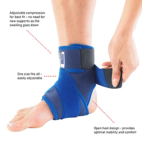 Neo-G Ankle Brace with Figure of 8 Strap – Neoprene Ankle Brace for Ligament Damage, Arthritis, for Sprained Ankle, Weak Ankles – Class 1 Medical Device - One Size