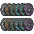 2" Bumper Plates Set Olympic Weight Plates for Barbell Strength Training | Papababe 2Inch Weights Plates Set, Floor Protective Plates, 20-600lbs Rubber Bumper Plates for Weightlifting, Bench Press - size: 340 LB SET (PAIR OF 10, 15, 25, 30, 40, 50 LB), st