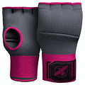 Hayabusa Quick Gel Hand Wrap Boxing Gloves | Slip-On Design, Padded Knuckle Protection, Hook and Loop Closure, Muay Thai Kickboxing, Men and Women, Sparring - color: Grey/Pink, size: X-Large
