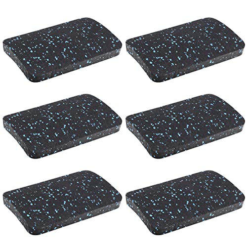 Exercise Equipment Mat Pads - 4 PCS Rubber Anti-Vibration Pads for Stationary Bike and Rower - Rectangular Floor Protector for Hardwood Floors - 4.7"x3.2"x0.5" - size: 4.7" x 3.2" x 0.5"