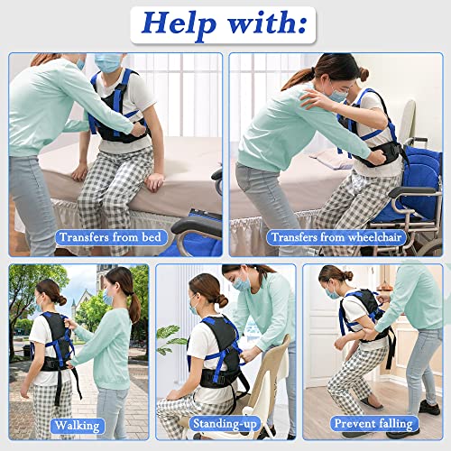 Gait Belt for Senior Transfer Belt Gait Belt with Handles Lift Standing Aids & Supports Physical Therapy Belt Walking Patient Parkinson, Pediatric Elderly Aids for Living