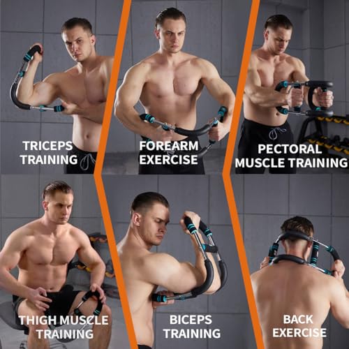 HOTWAVE Twister Arm Trainer,Chest Workout Equipment,Portable Home Equipment | Adjustable Chest Trainer for Upper Body. Forearm, Triceps & Chest Workout. Self-Use or Gift. For Men & Women. - color: Blue