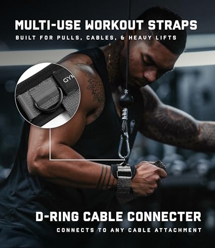 Gymreapers GripLink Lifting Straps – Heavy Duty D-Ring Weight Lifting Wrist Straps with Anti-Slip Silicone Grip Beads, Adjustable Support for Deadlifts, Powerlifting, Cable Machines & Gym Training - color: Gray