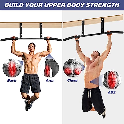 ATENTO Pull Up Bar, Chin Up Bars Ceiling Mount, Workout for Home Gym, Beam, Crossfit - Heavy-Duty, Foam Grip, Easy installation - color: Joist Mounted Pull Up Bar, Standard Grip