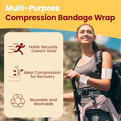 Elastic Bandage Latex Free Stretch Bandage (2x2",2x3",2x4",6 Pack) | Latex Free, Reusable & Machine Washable, Breathable Cotton Fabric, Individually Packed, Hook-and-Loop Fasteners on Both Ends - size: 6 Pack