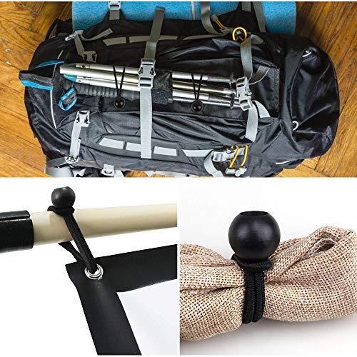 AOPRIE 30 Pcs Bungee Balls 6Inch Black Ball Bungees Heavy Duty Heavyweight 6 inch Tarp Bungee Cords, Weather Resistant Tie Down Strap 4mm Thickness - for Camping, Tents, Cargo, Holding Wire and Hoses - size: 6 In Balls