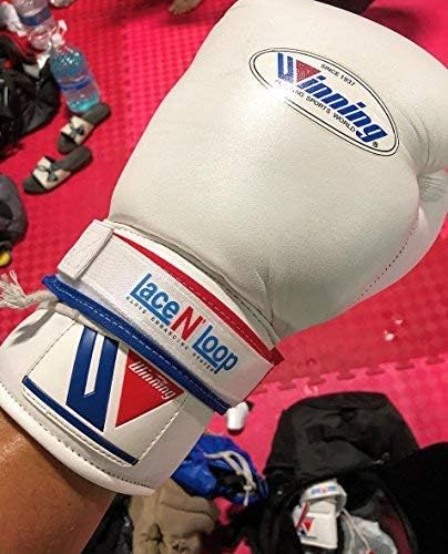 Lace N Loop Straps (Pair) - Lace-Up Boxing Glove Converter - color: Patriotic
