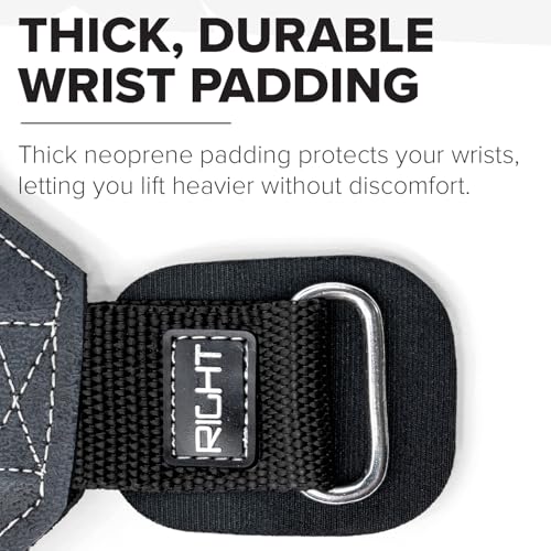EZ Gripz PRO V2 Lifting Grips for Weightlifting: Weight Lifting Straps for Gym with Adjustable Wrist Neoprene Padding Gripps - Lifting Hooks, Wrist Wraps & Gloves Alternative for Deadlifts & Rows - color: Black/Red, size: Large