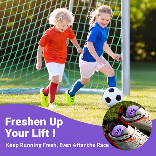 STRN Sneaker Deodorizer Balls 8 Packs Lavender Scent Shoe Odor Elimination, Scented plastic ball, Long-lasting Freshness Shoe Deodorizer for Sneakers Gym, Bags, Cars and Small Spaces