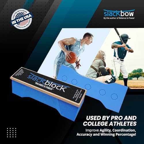 SlackBow SlackBlock Athletic Balance Trainer – Improve Balance, Stability, and Athletic Performance – Condition Your Body and Prevent Injury - Compact and Portable - size: 13"