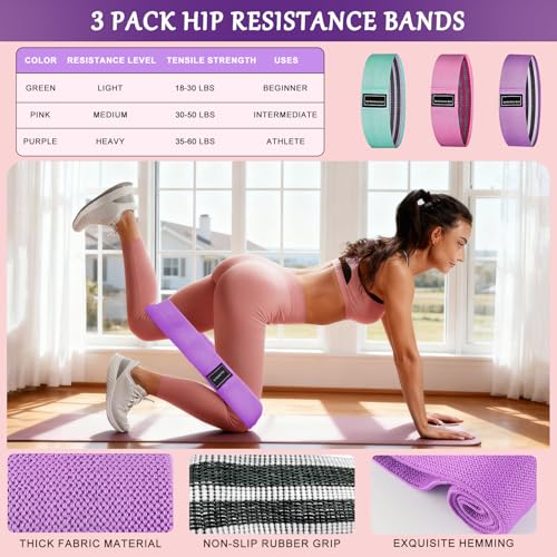 Home Pilates Kit for Women, Pilates Ring Set, Pilates Equipment Kit for Women Home Workouts, Pilates Essentials Kit with Pilates Ring and Ball, Resistance Bands for Strength, Toning, Flexibility - color: Purple-12inch Ring