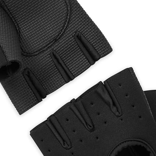 Champion Fingerless Gloves for Women Workout Gloves with Padded Palm & Wrist Support, Breathable Mesh Fabric - size: Small-Medium