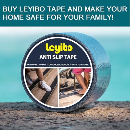 Anti Slip Tape, 4 Inch x 16 Ft Grip Tape for Stairs Outdoor/Indoor, Waterproof Non Skid Roll for Stair Treads Non Slip, High Traction Friction Abrasive Adhesive Stair Steps - Black - color: Black, size: 4" x 16'
