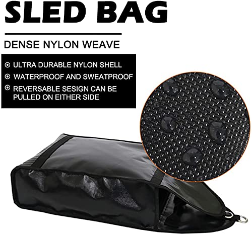 NAIZEA Adjustable Weight Sled Trainer with 4 Sandbags, Sand Sled | Upgrade Sled for Working Out,Speed & Strength Training, Football Blocking Sled, Resistance Running Sled, Outdoor & Indoor Use