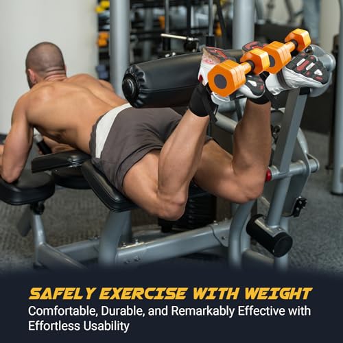 nooncrazy Ankle Straps for Dumbbell and Cable Machine, Dumbbell Foot Attachment with Longer Stronger Nylon Strap, Tibialis Trainer, Leg Extensions, Hamstring Curls for Women and Men - color: Black 2PC