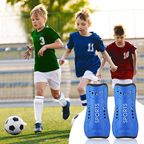 Civaner Youth Soccer Shin Guards Lightweight Breathable Child Calf Protective Gear Soccer Equipment Kids Shin Guards for 4-12 Boys and Girls Children Teenagers - size: M，4-8 years old