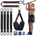 Pull Up Assistance Bands 260lbs, Heavy Pull Up Bands Resistance Bands for Pull Ups Working Out with Feet Rest, Pull Up Bar Bands Assistance Bands Strength Training Workout Equipment, Height Adjustable - color: Black
