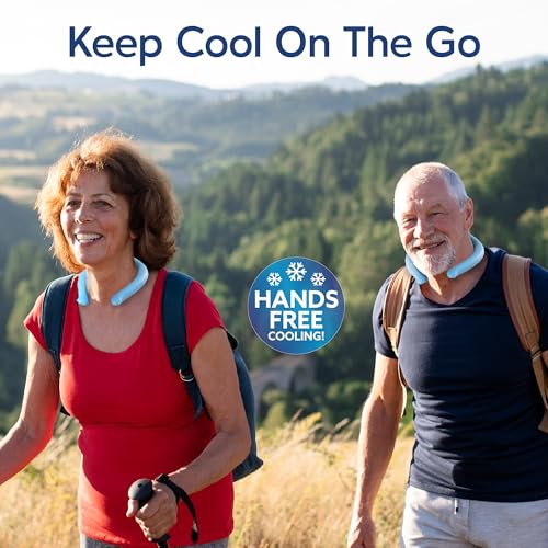 Arctic Air Neck Chill, Neck Cooling Tube, Hands Free Cooling, Quick Freeze Gel, Wearable Body Coolers for Hot Weather, Reusable, Adjustable Fit, 3 Pack