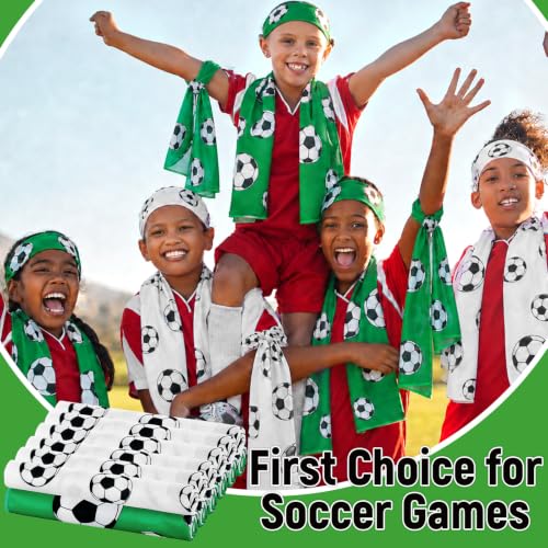 30Pcs Soccer Cooling Towels for Neck and Face 40 x 12 Inch Soccer Sports Team Gift Workout Ice Towels for Gym Sweat Microfiber Breathable Chilly Bulk Neck Wraps for Athletes Camping Travel Yoga - style: Soccer