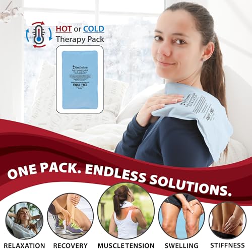 Reusable Hot & Cold Therapy Pack for Knee, Back & Shoulder Pain, Medium | Flexible reusable therapy pack delivers soothing hot or cold therapy to help relieve pain, swelling, and muscle soreness. - size: Medium - 6 x 10 Inch