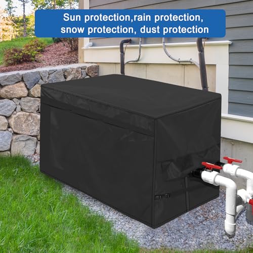 Pool Heater Cover for Hayward,600D Heavy Duty Pool Heater Cover for Outside Units Pool Heater Winter Cover Waterproof Pool Pump Equipment Cover 40" L X 34" W X31 H