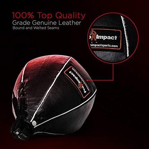 Leather Speed Bag – Rapid Rebound Pear-Shaped Punching Ball with Durable Latex Bladder for Boxing, MMA & Home Gym - color: Black, size: S - 6"x9"