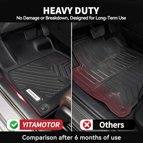 YITAMOTOR Floor Mats for Toyota Tacoma 2024 2025 2026 Double Cab Automatic, Custom Fit All Weather Anti-Slip TPE Rubber Mat, Super Duty Toyota Accessories, Tacoma TRD/SR/SR5/Limited Floor Liners Set - style: 2024-2026 | For Toyota Tacoma Double Cab Automa