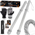 Cordless Battle Ropes Adjustable Trainer, Ropeless Weighted Portable Exercise Equipment for Home Gym Workouts, Compact Arm Strength for Men Women, Heavy Flex Rope Stick Fitness Gift - style: Grey