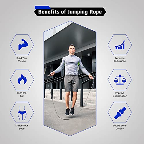 Weighted Jump Rope for Men Women - 1LB Heavy Jump Rope Weighted Skipping Rope for Adult Fitness Workouts Boxing Crossfit Cardio Weight-loss MMA, Non-Slip Aluminum Handles, Adjustable Length 9MM Solid PVC/Cotton Ropes - color: Red