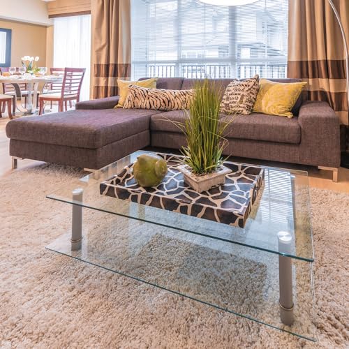 Dulles Glass 30" Square Glass Table Top, 1/4" Thick Clear Tempered Replacement Glass, Flat Polished Edge & Eased Corners for Coffee, Dining, Patio Tables & Furniture Protection - size: 30 inch, style: 1/4" thick - Flat Polished - Eased Corners