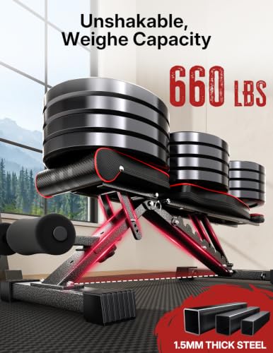 Multi-Function All in 1 Weight Bench Set - Multi-Positions Heavy Duty Weight Lifting Sit Up Bench Workout Benchs Folding Bench Press for Home Gym - color: Grey