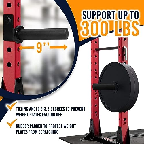 Yes4All Olympic Weight Plate Holder Attachment - color: E. Pair of 2" Plate Holders, size: Fit 2x2" Rack with 1" Hole