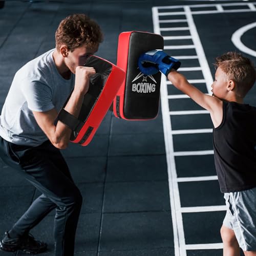 ZOOFOX 2-in-1 Punching Mitts and Kick Pack Set, Curved Focus Mitts and Taekwondo Kick Pad, Adjustable Strike Shield Arm Pad for Muay Thai and MMA