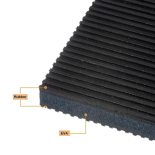 HARFINGTON 12pcs Rubber Anti Vibration Pads 2" x 2" x 7/8" Isolation Vibration Absorbing Pad Damping Mat Anti-Skid Noise with EVA Center for Air Compressor Conditioner Treadmill Washer