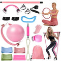 9-Piece At Home Pilates Kit for Beginners & Women | Complete Pilates Equipment Set with Ring, Yoga Ball, Resistance Bands & Pilates Bar
