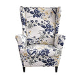 NILUOH Wingback Chair Slipcover, 2-Piece Stretch Wing Chair Cover, Washable Soft Fit Slipcover for Wingback Armchairs, Non-Slip Furniture Protector for Living Room, Flower Field - color: 12